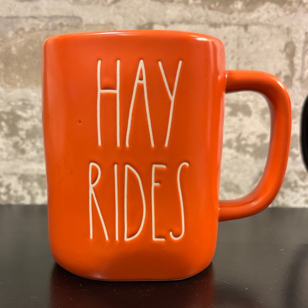 Rae Dunn Vibrant Orange Hay Rides Mug